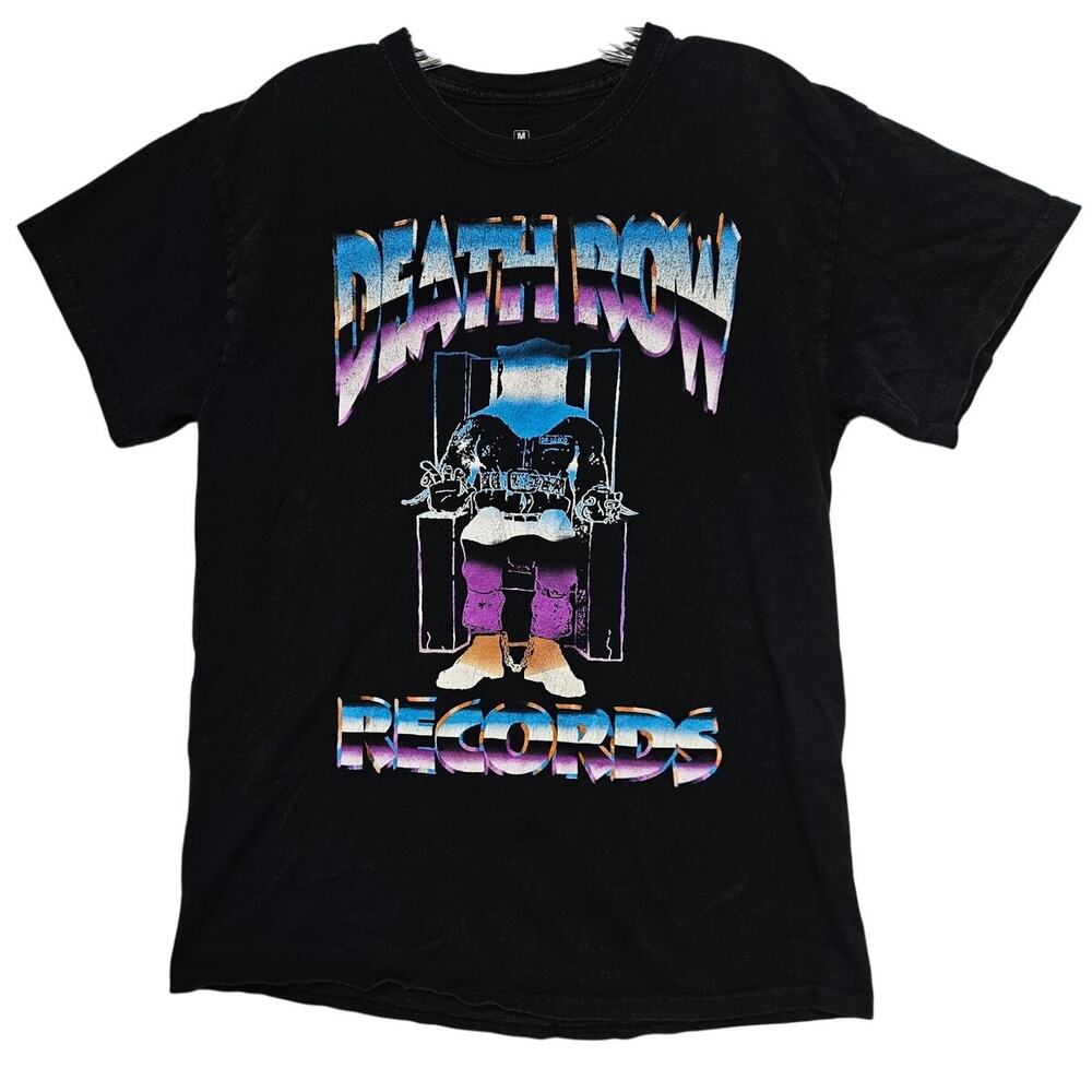 Deathrow Records Logo Medium Ripple Junction Black Graphic Tee Shirt